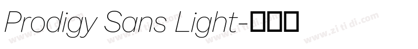 Prodigy Sans Light字体转换